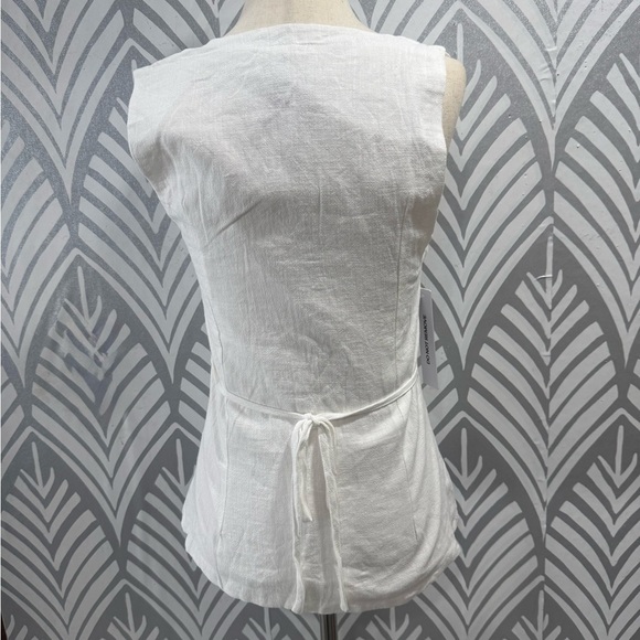 NWOT Princess Polly Spirito Cream Button-Front Tank Top - Picture 6 of 9